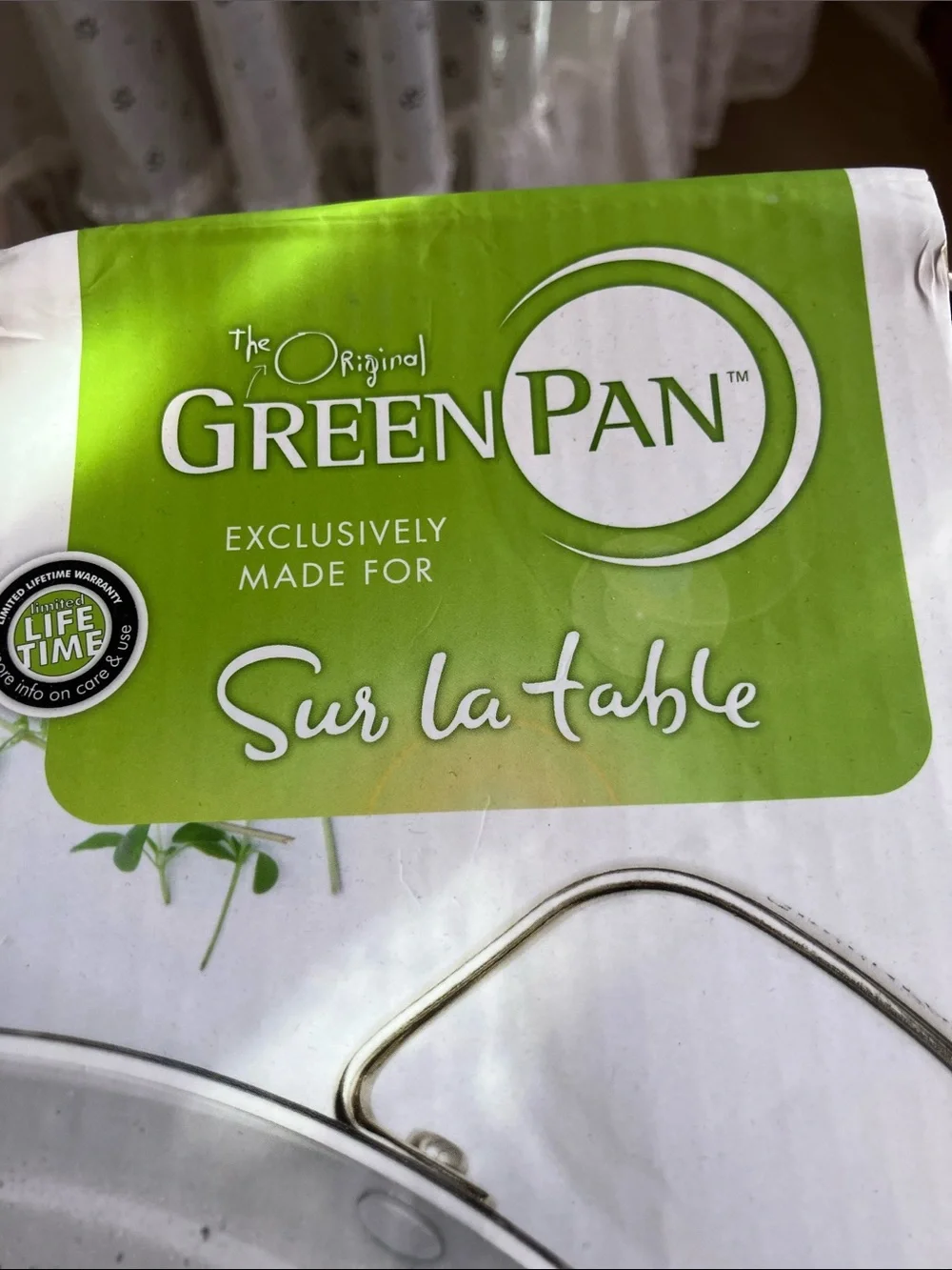 Sur La Table Gray Ceramic Nonstick Grill Pan with Silver Handles